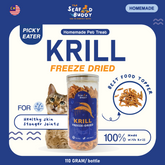 Krill Bites 100G | Healthier Skin, Shinier Coat & Stronger Joints | Omega-3 Superfood for Cats & Dogs