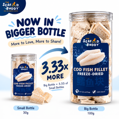 SeafoodBuddy Freeze-Dried Cod Fish Fillet | Dental Cleaner