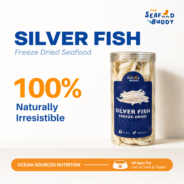 Silver Fish |Calcium-Rich for Strong Bones & Teeth | Small Fish for Easy Eating | Cat & Dog