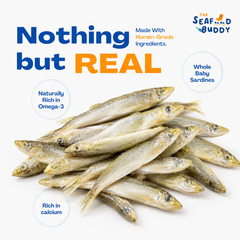 Baby Sardines 100G | Shinier Coat & Healthier Skin | Omega-Rich Whole Fish | Cat & Dog