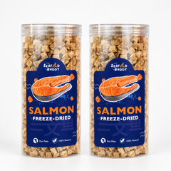 Salmon 0.8cm Bites 135G | Shinier Coat & Healthier Skin | Omega-3 Rich | Cat & Dog