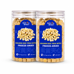 SeafoodBuddy Freeze-Dried Golden Egg Yolk Bites 70g | Chicken & Egg Yolk Cat Dog Treat | Balanced Diet Treats