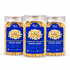 SeafoodBuddy Freeze-Dried Golden Egg Yolk Bites 70g | Chicken & Egg Yolk Cat Dog Treat | Balanced Diet Treats