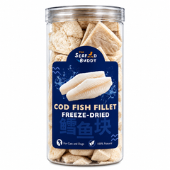 SeafoodBuddy Freeze-Dried Cod Fish Fillet | Dental Cleaner