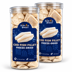 SeafoodBuddy Freeze-Dried Cod Fish Fillet | Dental Cleaner