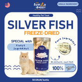 Silver Fish |Calcium-Rich for Strong Bones & Teeth | Small Fish for Easy Eating | Cat & Dog