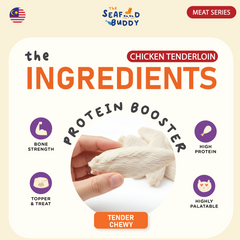 Chicken Tenderloin 🐔 High Protein Tender Treat for Cats & Dogs | Dental Training, Training Treats