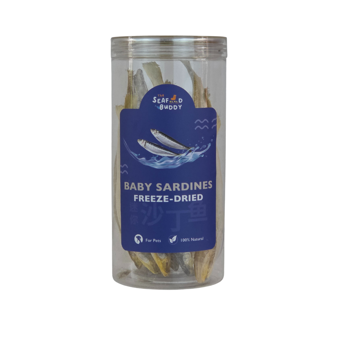 Baby Sardines 100G | Shinier Coat & Healthier Skin | Omega-Rich Whole Fish | Cat & Dog