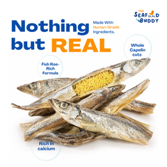Freeze-Dried Capelin | Calcium-Rich for Strong Bones & Teeth | Whole Fish Nutrition | Cat & Dog