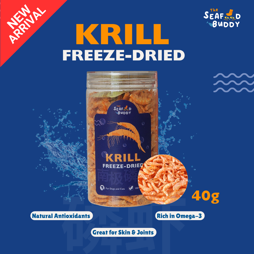 Krill Bites 100G | Healthier Skin, Shinier Coat & Stronger Joints | Omega-3 Superfood for Cats & Dogs