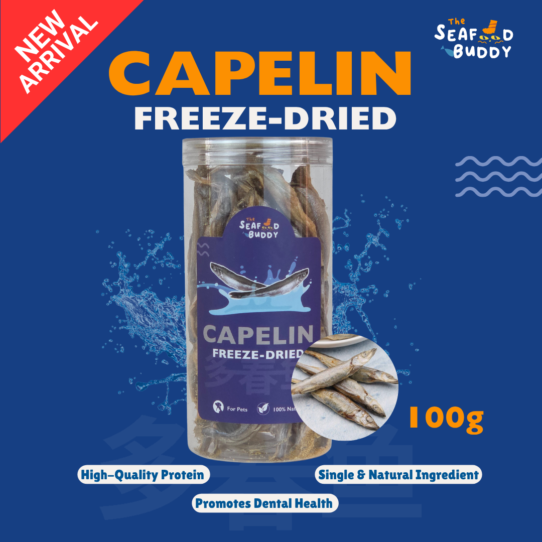 Freeze-Dried Capelin | Calcium-Rich for Strong Bones & Teeth | Whole Fish Nutrition | Cat & Dog