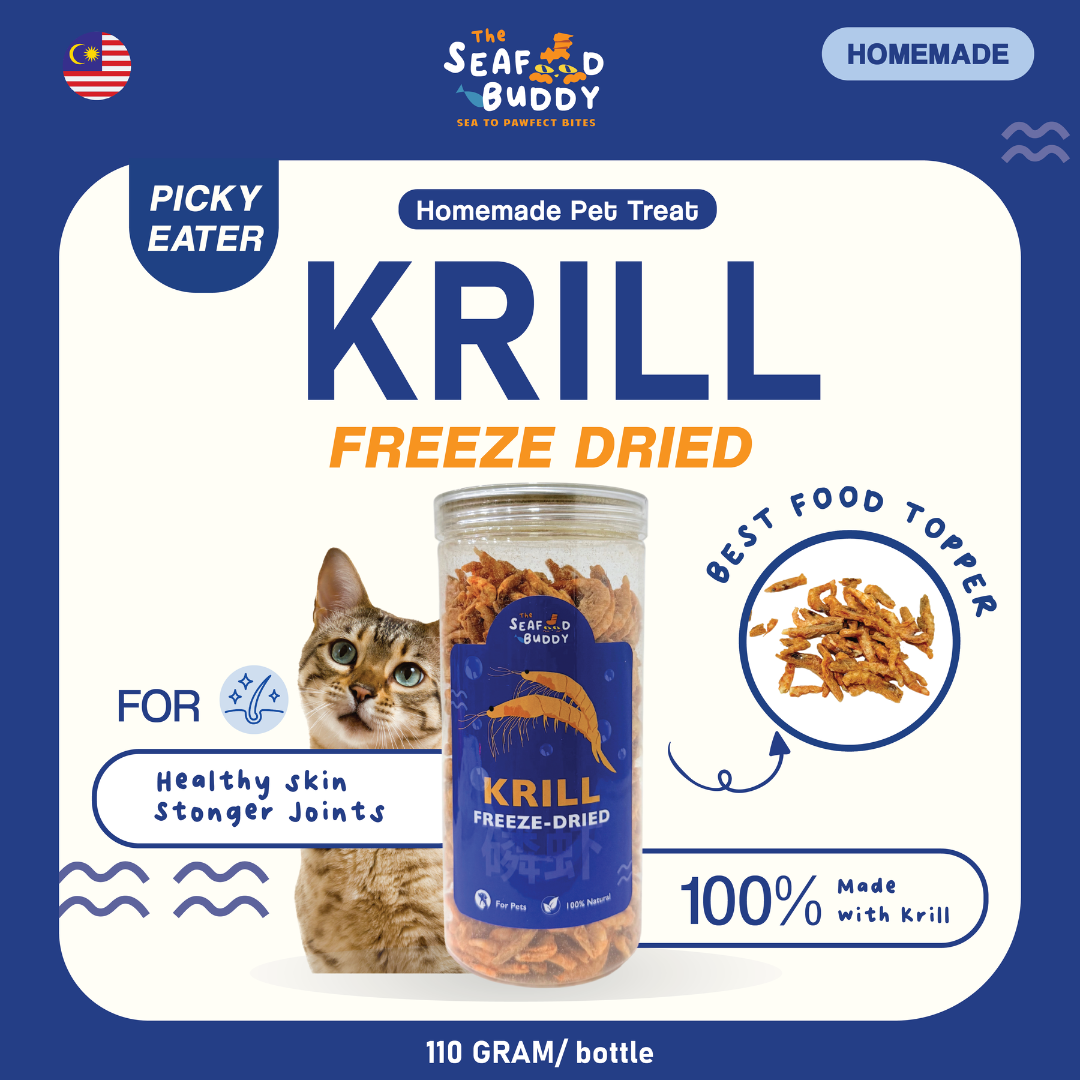 Krill Bites 100G | Healthier Skin, Shinier Coat & Stronger Joints | Omega-3 Superfood for Cats & Dogs