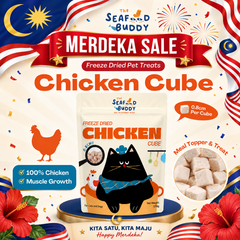 Chicken Cube 0.8cm - Perfect Bite Size for Cats & Dogs [Small / Senior Pets]