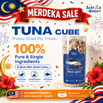 Tuna 0.8cm Cubes | Lean Protein for Strong Muscles & Healthy Body | Cat & Dog