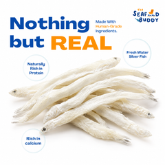 Silver Fish |Calcium-Rich for Strong Bones & Teeth | Small Fish for Easy Eating | Cat & Dog