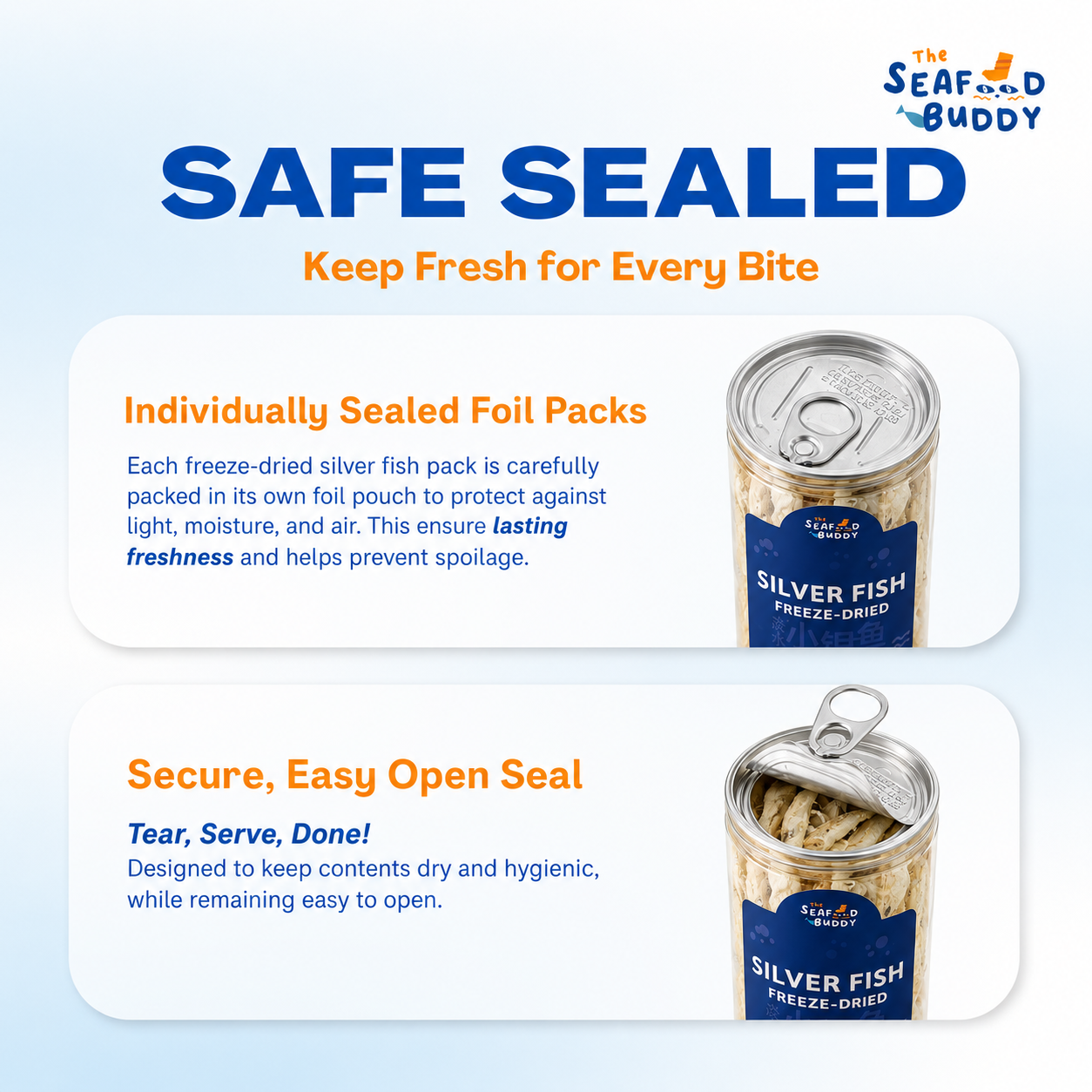 Silver Fish |Calcium-Rich for Strong Bones & Teeth | Small Fish for Easy Eating | Cat & Dog