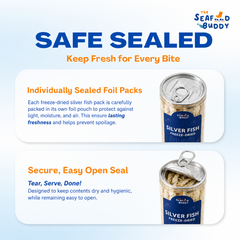 Silver Fish |Calcium-Rich for Strong Bones & Teeth | Small Fish for Easy Eating | Cat & Dog