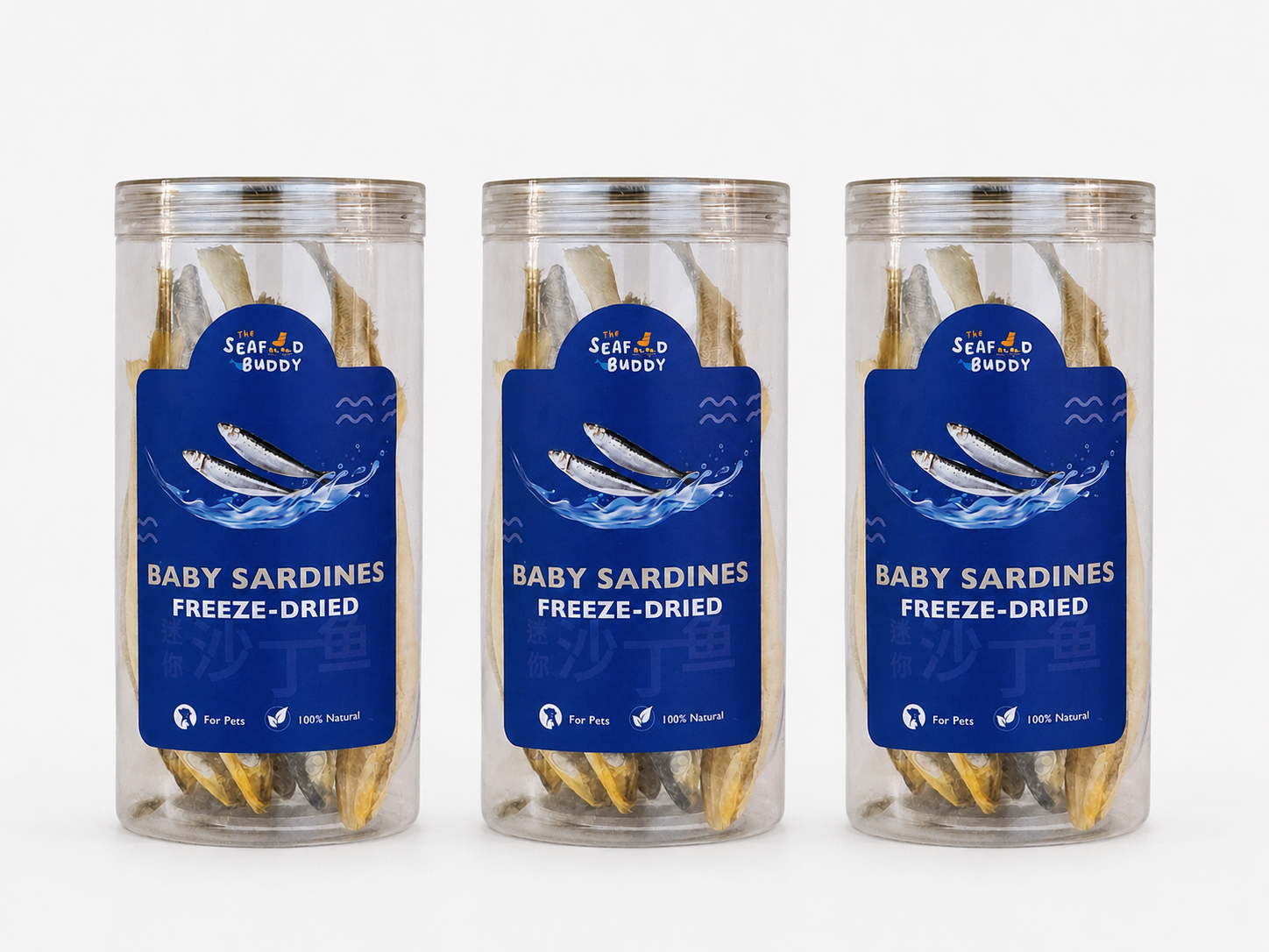 Baby Sardines 100G | Shinier Coat & Healthier Skin | Omega-Rich Whole Fish | Cat & Dog