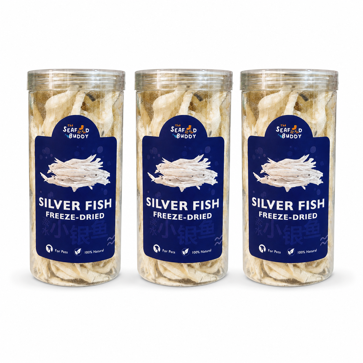 Silver Fish |Calcium-Rich for Strong Bones & Teeth | Small Fish for Easy Eating | Cat & Dog