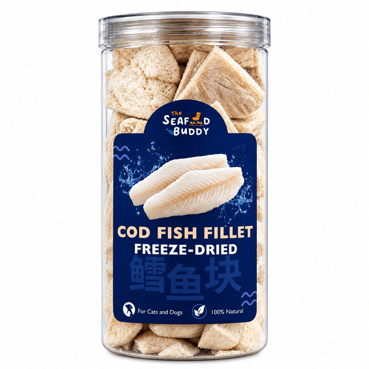 SeafoodBuddy Freeze-Dried Cod Fish Fillet | Dental Cleaner