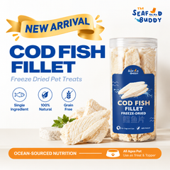 SeafoodBuddy Freeze-Dried Cod Fish Fillet | Dental Cleaner