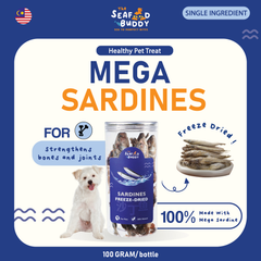 Mega Sardines | Shinier Coat & Healthier Skin | Omega-Rich Whole Fish | Cat & Dog
