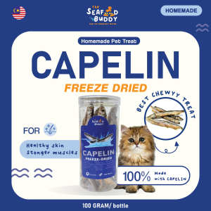 Freeze-Dried Capelin | Calcium-Rich for Strong Bones & Teeth | Whole Fish Nutrition | Cat & Dog