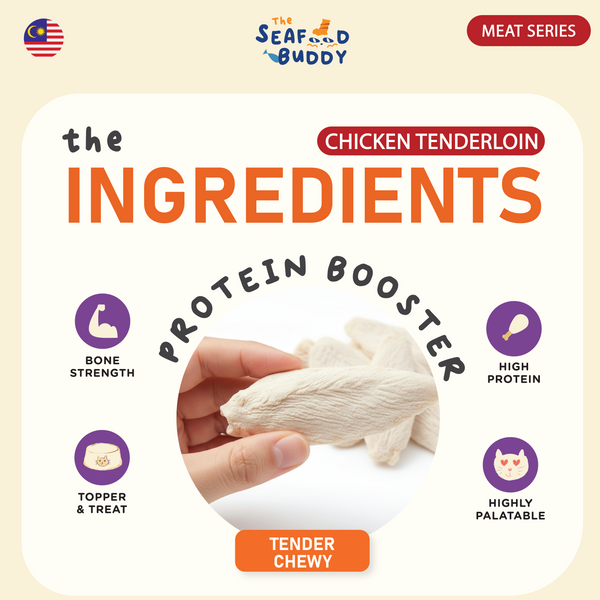 Chicken Tenderloin 🐔 High Protein Tender Treat for Cats & Dogs | Dental Training, Training Treats